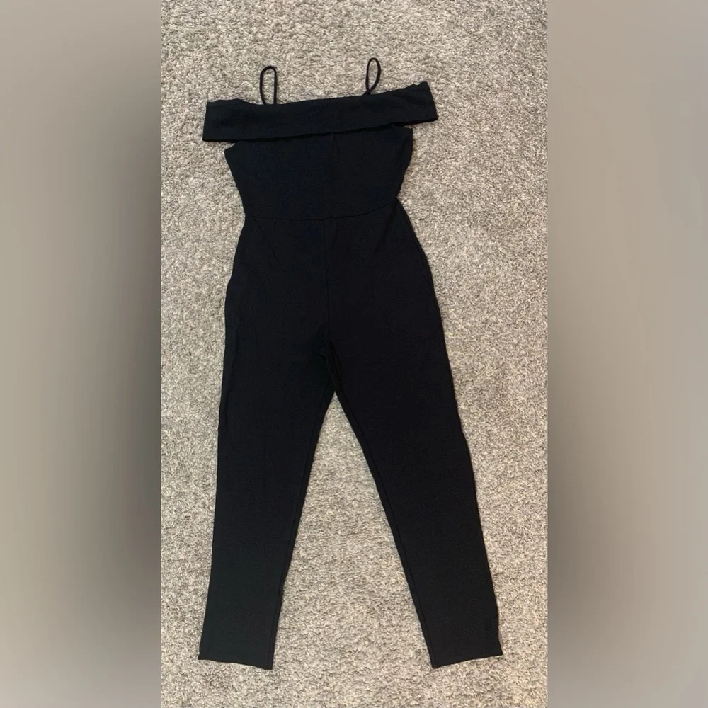 Black Off The Shoulder Catsuit - Picture 1 of 4